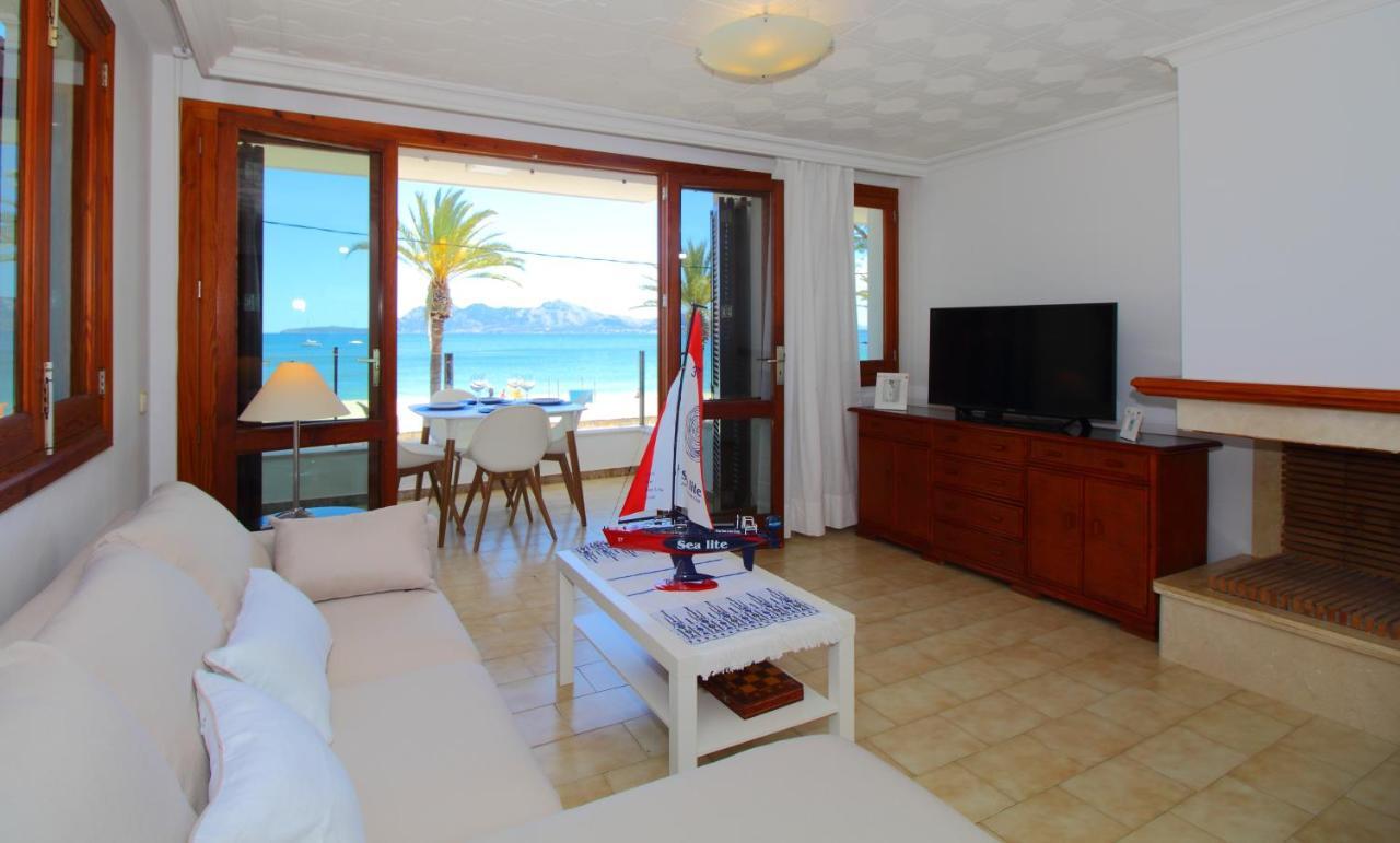 Family Seafront Apt Fantastic Seaview Pollença Exterior foto